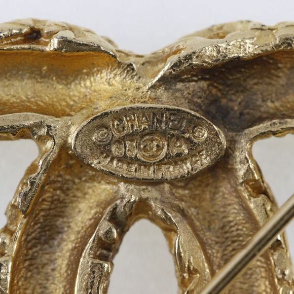 Chanel Coco Mark Brooch Gold Plated 93A - Picture 5 of 5